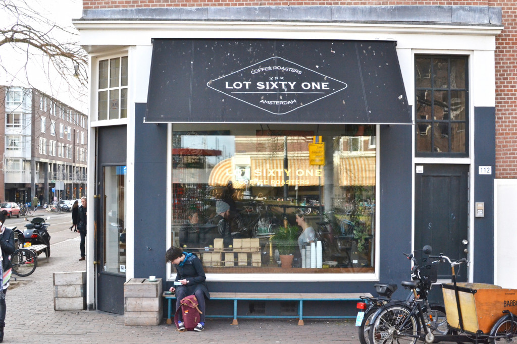 Lot sixty one Coffee Roasters Amsterdam West Coffeeplace Hotspot Kinkerstraat Window