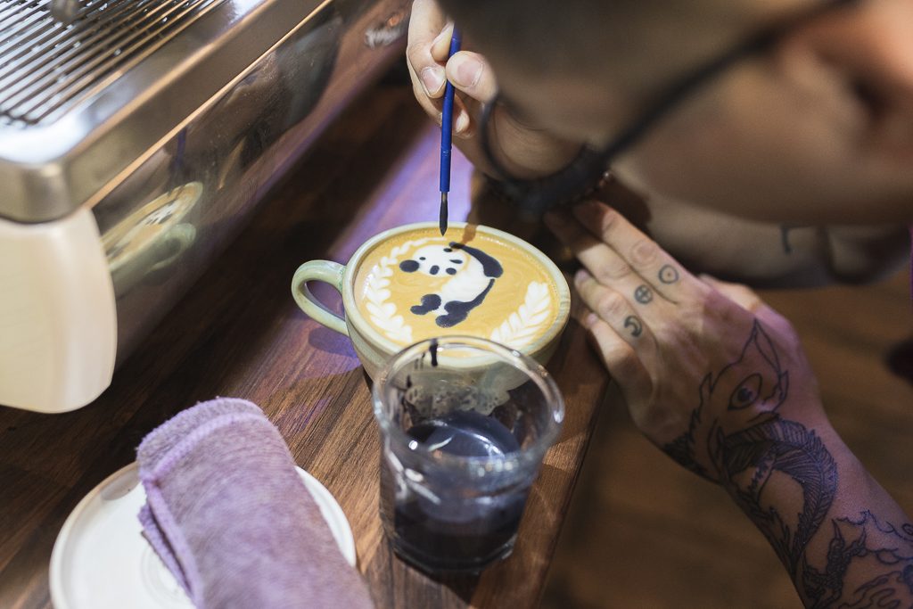Caféfin Latte Artists Panda Prague